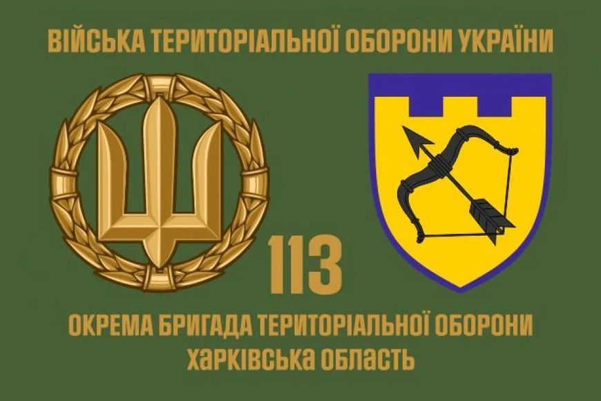 Flag of the 113th Territorial Defense Brigade Kharkiv Oblast 027 photo
